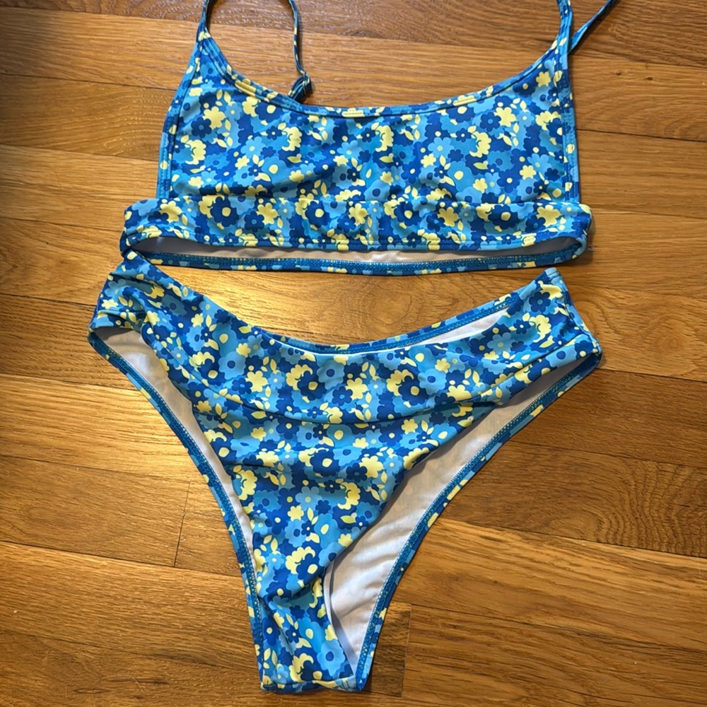 Blue Floral Bikini